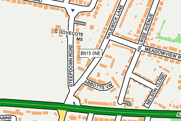 BN15 0NE map - OS OpenMap – Local (Ordnance Survey) BN15 0NE map - OS OpenMap – Local (Ordnance Survey)