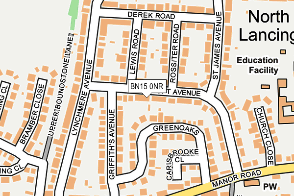 BN15 0NR map - OS OpenMap – Local (Ordnance Survey) BN15 0NR map - OS OpenMap – Local (Ordnance Survey)