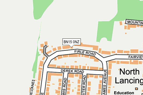 BN15 0NZ map - OS OpenMap – Local (Ordnance Survey) BN15 0NZ map - OS OpenMap – Local (Ordnance Survey)