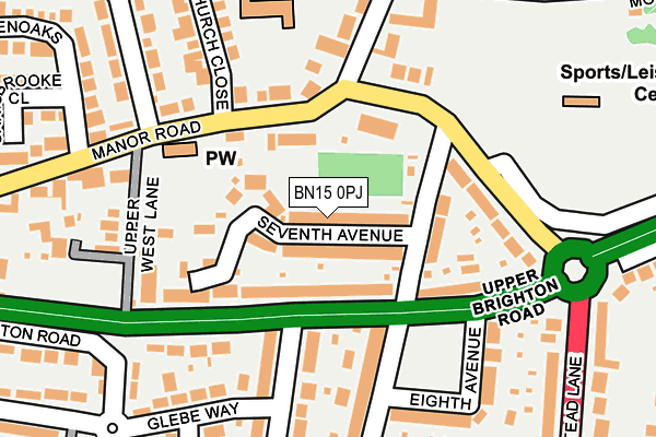 BN15 0PJ map - OS OpenMap – Local (Ordnance Survey) BN15 0PJ map - OS OpenMap – Local (Ordnance Survey)