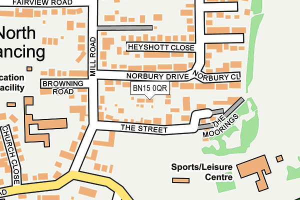 BN15 0QR map - OS OpenMap – Local (Ordnance Survey) BN15 0QR map - OS OpenMap – Local (Ordnance Survey)