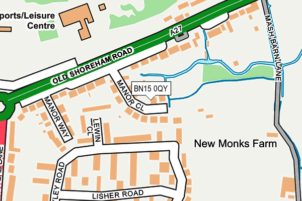 BN15 0QY map - OS OpenMap – Local (Ordnance Survey) BN15 0QY map - OS OpenMap – Local (Ordnance Survey)