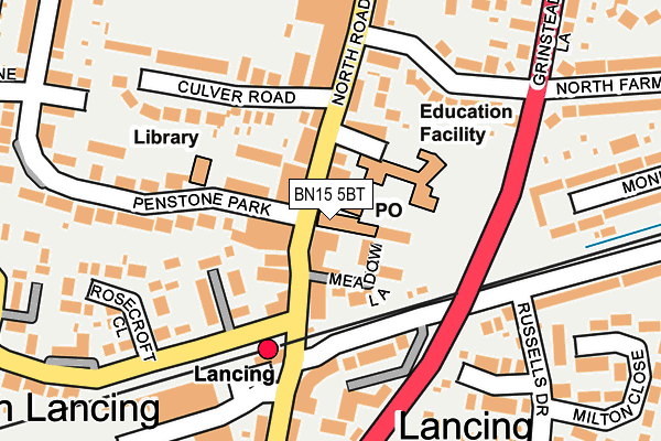 BN15 5BT map - OS OpenMap – Local (Ordnance Survey) BN15 5BT map - OS OpenMap – Local (Ordnance Survey)