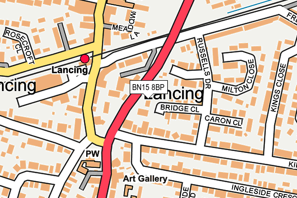 BN15 8BP map - OS OpenMap – Local (Ordnance Survey) BN15 8BP map - OS OpenMap – Local (Ordnance Survey)