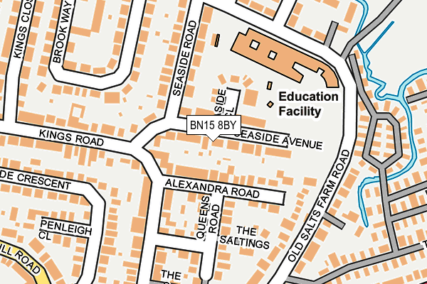 BN15 8BY map - OS OpenMap – Local (Ordnance Survey) BN15 8BY map - OS OpenMap – Local (Ordnance Survey)