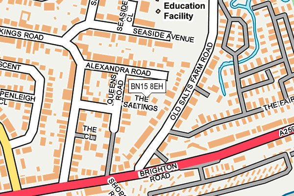 BN15 8EH map - OS OpenMap – Local (Ordnance Survey)