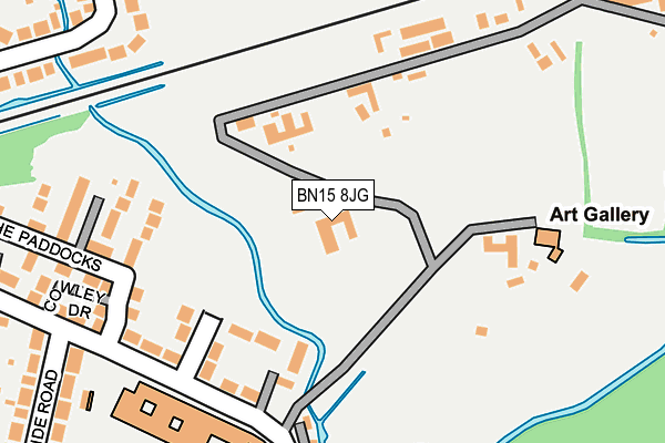 BN15 8JG map - OS OpenMap – Local (Ordnance Survey) BN15 8JG map - OS OpenMap – Local (Ordnance Survey)