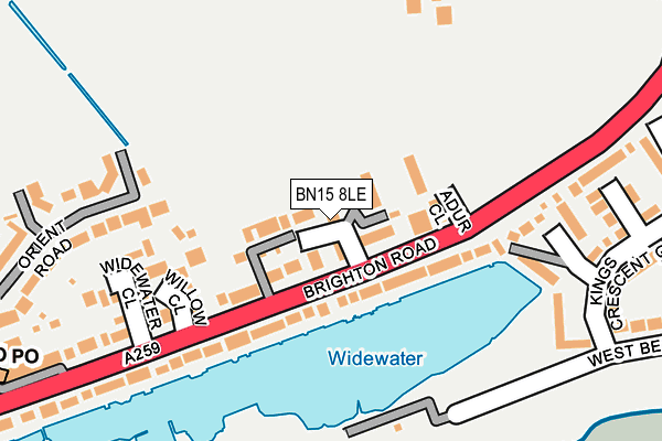 BN15 8LE map - OS OpenMap – Local (Ordnance Survey) BN15 8LE map - OS OpenMap – Local (Ordnance Survey)