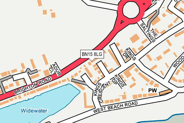 BN15 8LG map - OS OpenMap – Local (Ordnance Survey) BN15 8LG map - OS OpenMap – Local (Ordnance Survey)