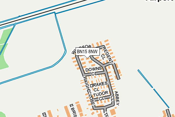 BN15 8NW map - OS OpenMap – Local (Ordnance Survey) BN15 8NW map - OS OpenMap – Local (Ordnance Survey)