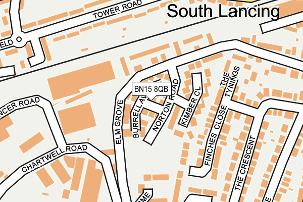 BN15 8QB map - OS OpenMap – Local (Ordnance Survey) BN15 8QB map - OS OpenMap – Local (Ordnance Survey)