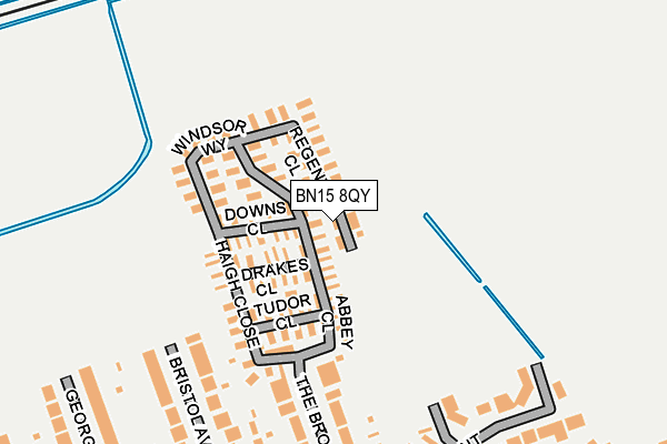BN15 8QY map - OS OpenMap – Local (Ordnance Survey)