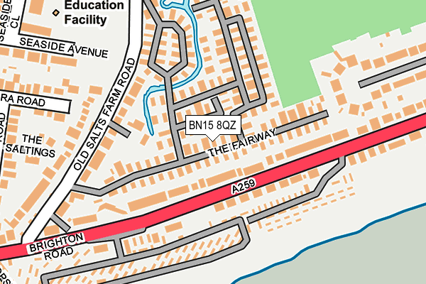 BN15 8QZ map - OS OpenMap – Local (Ordnance Survey) BN15 8QZ map - OS OpenMap – Local (Ordnance Survey)