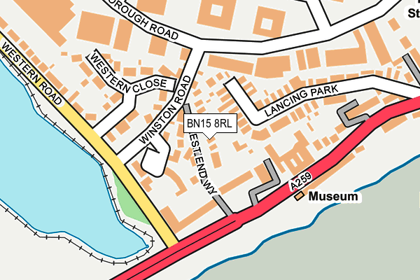 BN15 8RL map - OS OpenMap – Local (Ordnance Survey) BN15 8RL map - OS OpenMap – Local (Ordnance Survey)