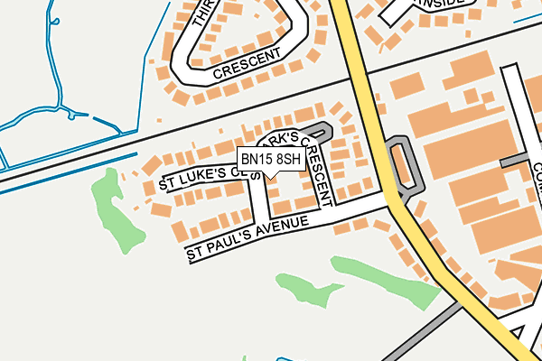 BN15 8SH map - OS OpenMap – Local (Ordnance Survey) BN15 8SH map - OS OpenMap – Local (Ordnance Survey)