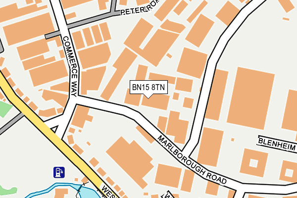 BN15 8TN map - OS OpenMap – Local (Ordnance Survey) BN15 8TN map - OS OpenMap – Local (Ordnance Survey)