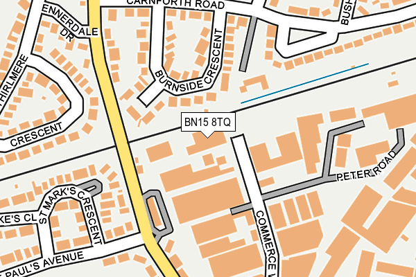 BN15 8TQ map - OS OpenMap – Local (Ordnance Survey) BN15 8TQ map - OS OpenMap – Local (Ordnance Survey)