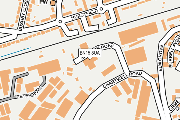 BN15 8UA map - OS OpenMap – Local (Ordnance Survey) BN15 8UA map - OS OpenMap – Local (Ordnance Survey)