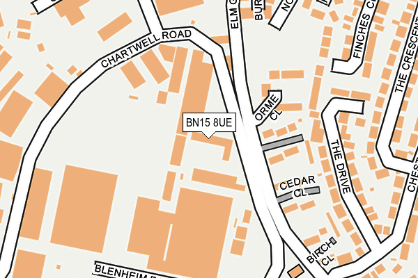 BN15 8UE map - OS OpenMap – Local (Ordnance Survey) BN15 8UE map - OS OpenMap – Local (Ordnance Survey)