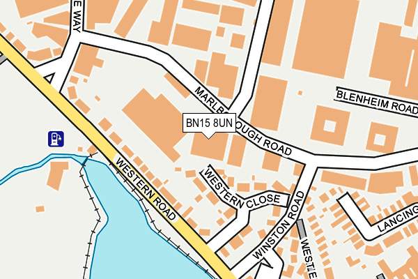 BN15 8UN map - OS OpenMap – Local (Ordnance Survey) BN15 8UN map - OS OpenMap – Local (Ordnance Survey)