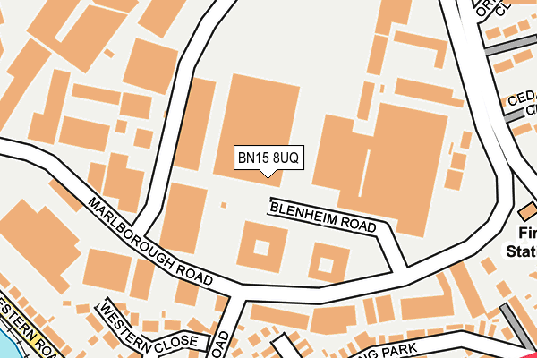 BN15 8UQ map - OS OpenMap – Local (Ordnance Survey) BN15 8UQ map - OS OpenMap – Local (Ordnance Survey)