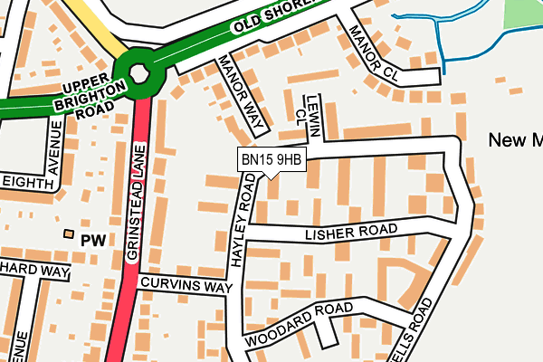 BN15 9HB map - OS OpenMap – Local (Ordnance Survey) BN15 9HB map - OS OpenMap – Local (Ordnance Survey)
