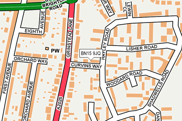 BN15 9JQ map - OS OpenMap – Local (Ordnance Survey) BN15 9JQ map - OS OpenMap – Local (Ordnance Survey)