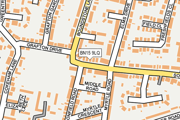 BN15 9LQ map - OS OpenMap – Local (Ordnance Survey) BN15 9LQ map - OS OpenMap – Local (Ordnance Survey)