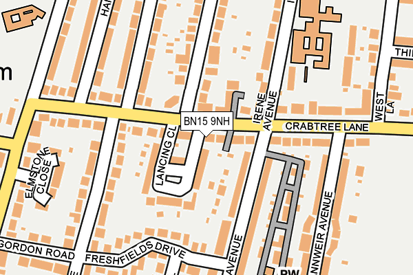 BN15 9NH map - OS OpenMap – Local (Ordnance Survey) BN15 9NH map - OS OpenMap – Local (Ordnance Survey)