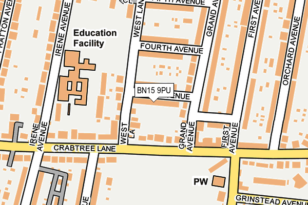 BN15 9PU map - OS OpenMap – Local (Ordnance Survey) BN15 9PU map - OS OpenMap – Local (Ordnance Survey)