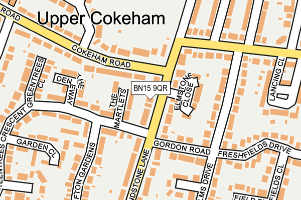 BN15 9QR map - OS OpenMap – Local (Ordnance Survey) BN15 9QR map - OS OpenMap – Local (Ordnance Survey)