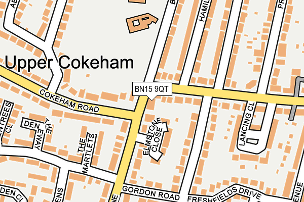 BN15 9QT map - OS OpenMap – Local (Ordnance Survey) BN15 9QT map - OS OpenMap – Local (Ordnance Survey)