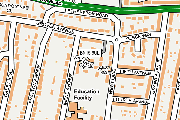 BN15 9UL map - OS OpenMap – Local (Ordnance Survey) BN15 9UL map - OS OpenMap – Local (Ordnance Survey)