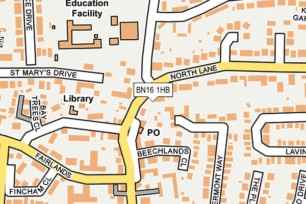 BN16 1HB map - OS OpenMap – Local (Ordnance Survey) BN16 1HB map - OS OpenMap – Local (Ordnance Survey)