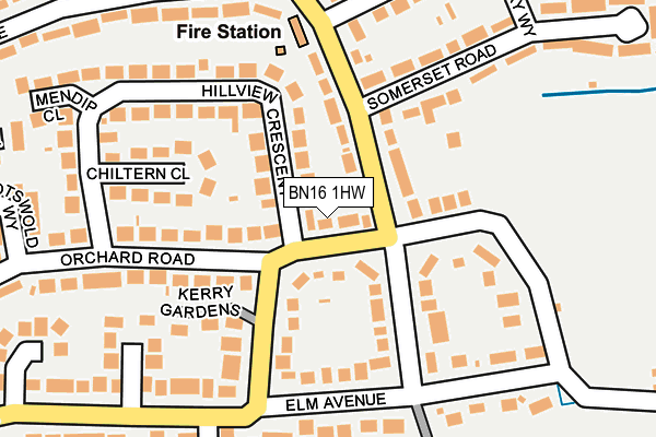 BN16 1HW map - OS OpenMap – Local (Ordnance Survey) BN16 1HW map - OS OpenMap – Local (Ordnance Survey)