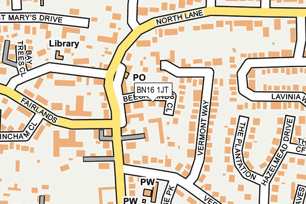 BN16 1JT map - OS OpenMap – Local (Ordnance Survey) BN16 1JT map - OS OpenMap – Local (Ordnance Survey)
