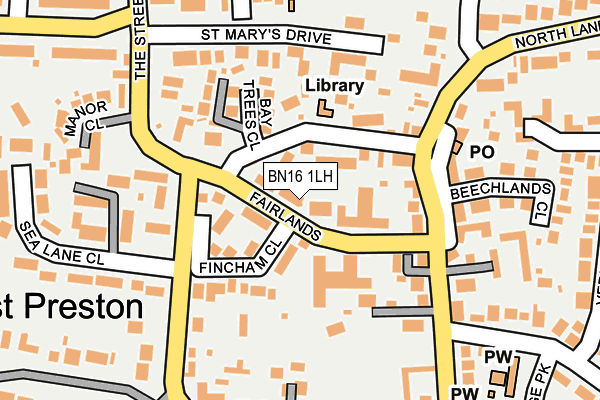 BN16 1LH map - OS OpenMap – Local (Ordnance Survey) BN16 1LH map - OS OpenMap – Local (Ordnance Survey)