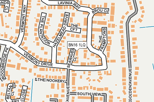BN16 1LQ map - OS OpenMap – Local (Ordnance Survey) BN16 1LQ map - OS OpenMap – Local (Ordnance Survey)