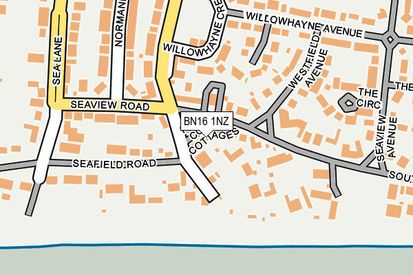 BN16 1NZ map - OS OpenMap – Local (Ordnance Survey) BN16 1NZ map - OS OpenMap – Local (Ordnance Survey)