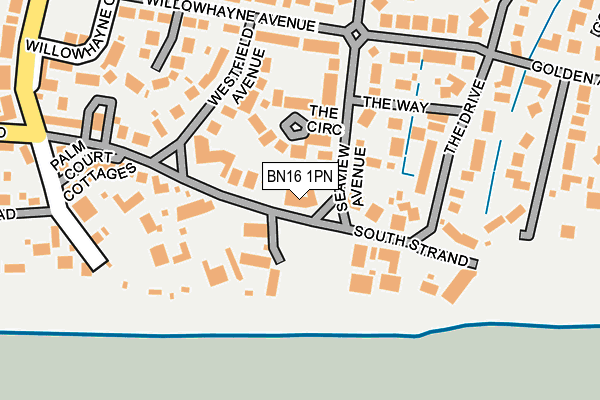 BN16 1PN map - OS OpenMap – Local (Ordnance Survey) BN16 1PN map - OS OpenMap – Local (Ordnance Survey)