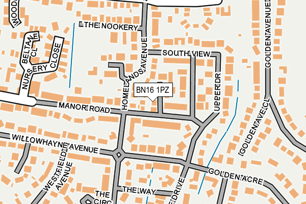 BN16 1PZ map - OS OpenMap – Local (Ordnance Survey) BN16 1PZ map - OS OpenMap – Local (Ordnance Survey)