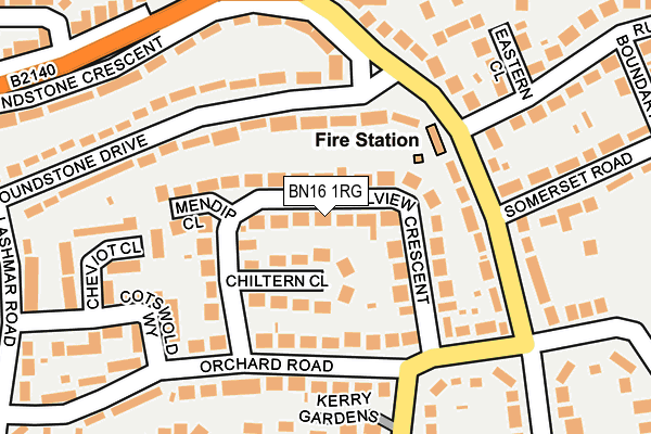 BN16 1RG map - OS OpenMap – Local (Ordnance Survey) BN16 1RG map - OS OpenMap – Local (Ordnance Survey)