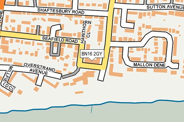 BN16 2GY map - OS OpenMap – Local (Ordnance Survey) BN16 2GY map - OS OpenMap – Local (Ordnance Survey)