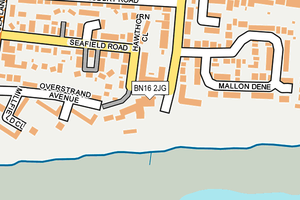 BN16 2JG map - OS OpenMap – Local (Ordnance Survey) BN16 2JG map - OS OpenMap – Local (Ordnance Survey)