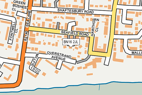 BN16 2JL map - OS OpenMap – Local (Ordnance Survey) BN16 2JL map - OS OpenMap – Local (Ordnance Survey)