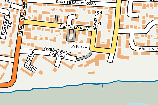 BN16 2JQ map - OS OpenMap – Local (Ordnance Survey) BN16 2JQ map - OS OpenMap – Local (Ordnance Survey)