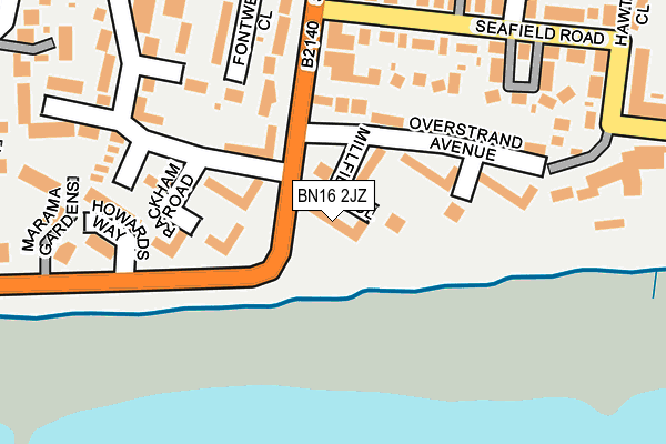 BN16 2JZ map - OS OpenMap – Local (Ordnance Survey) BN16 2JZ map - OS OpenMap – Local (Ordnance Survey)