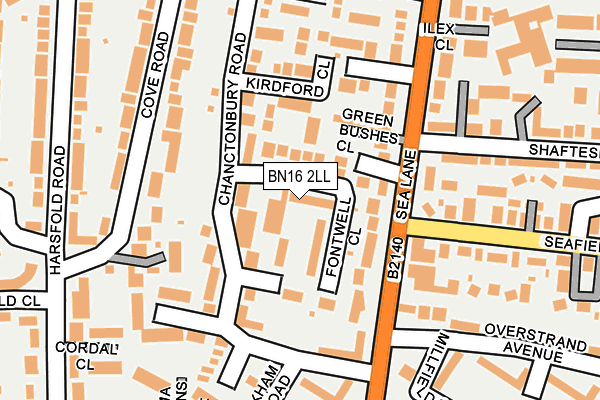 BN16 2LL map - OS OpenMap – Local (Ordnance Survey) BN16 2LL map - OS OpenMap – Local (Ordnance Survey)