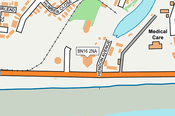 BN16 2NA map - OS OpenMap – Local (Ordnance Survey) BN16 2NA map - OS OpenMap – Local (Ordnance Survey)