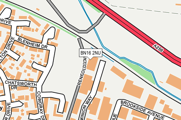 BN16 2NU map - OS OpenMap – Local (Ordnance Survey) BN16 2NU map - OS OpenMap – Local (Ordnance Survey)